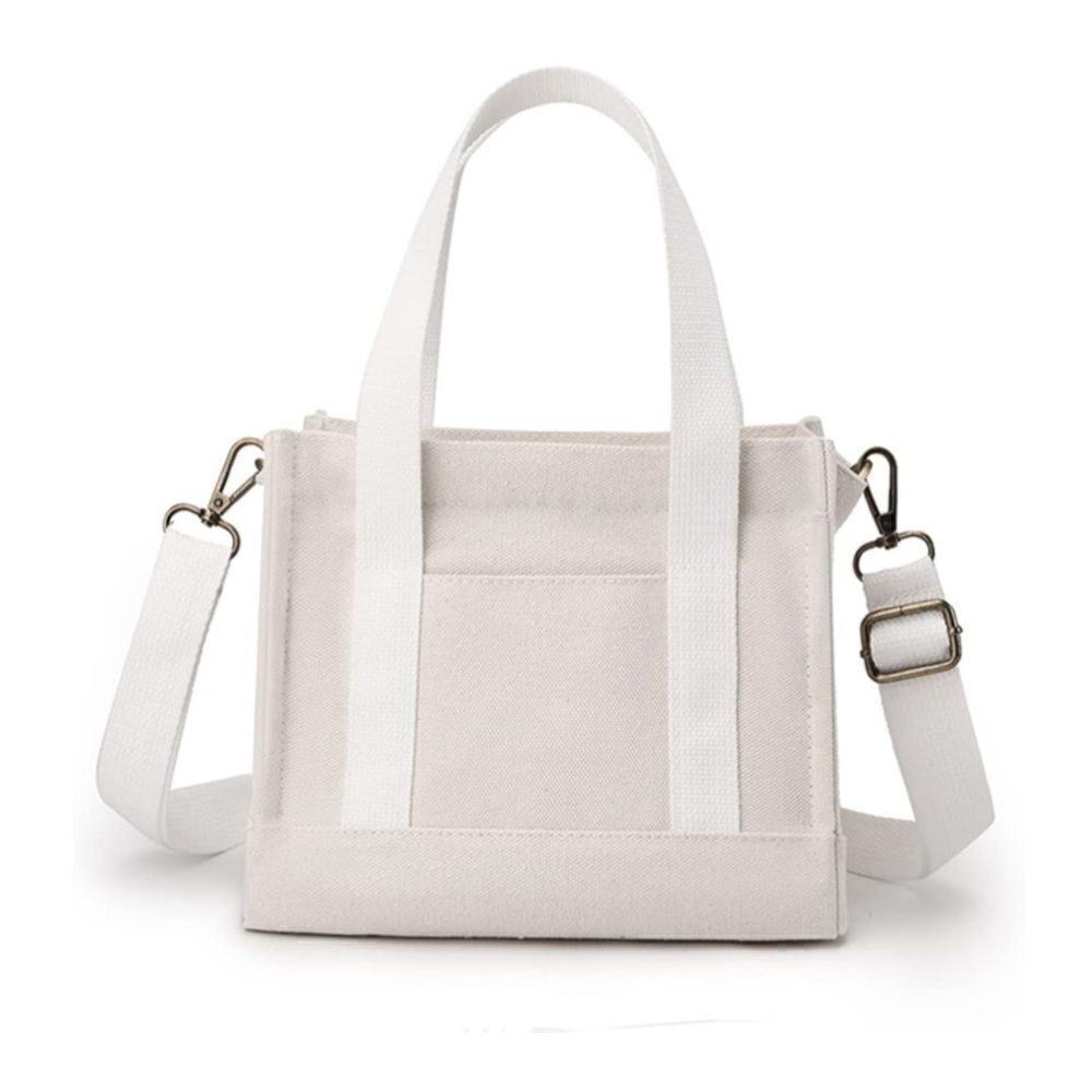 Mini Canvas Tote Purse - Picture 1 of 7